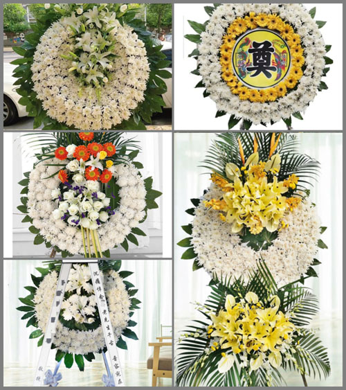 湖北黄冈市黄梅县五祖镇中山村花圈速递